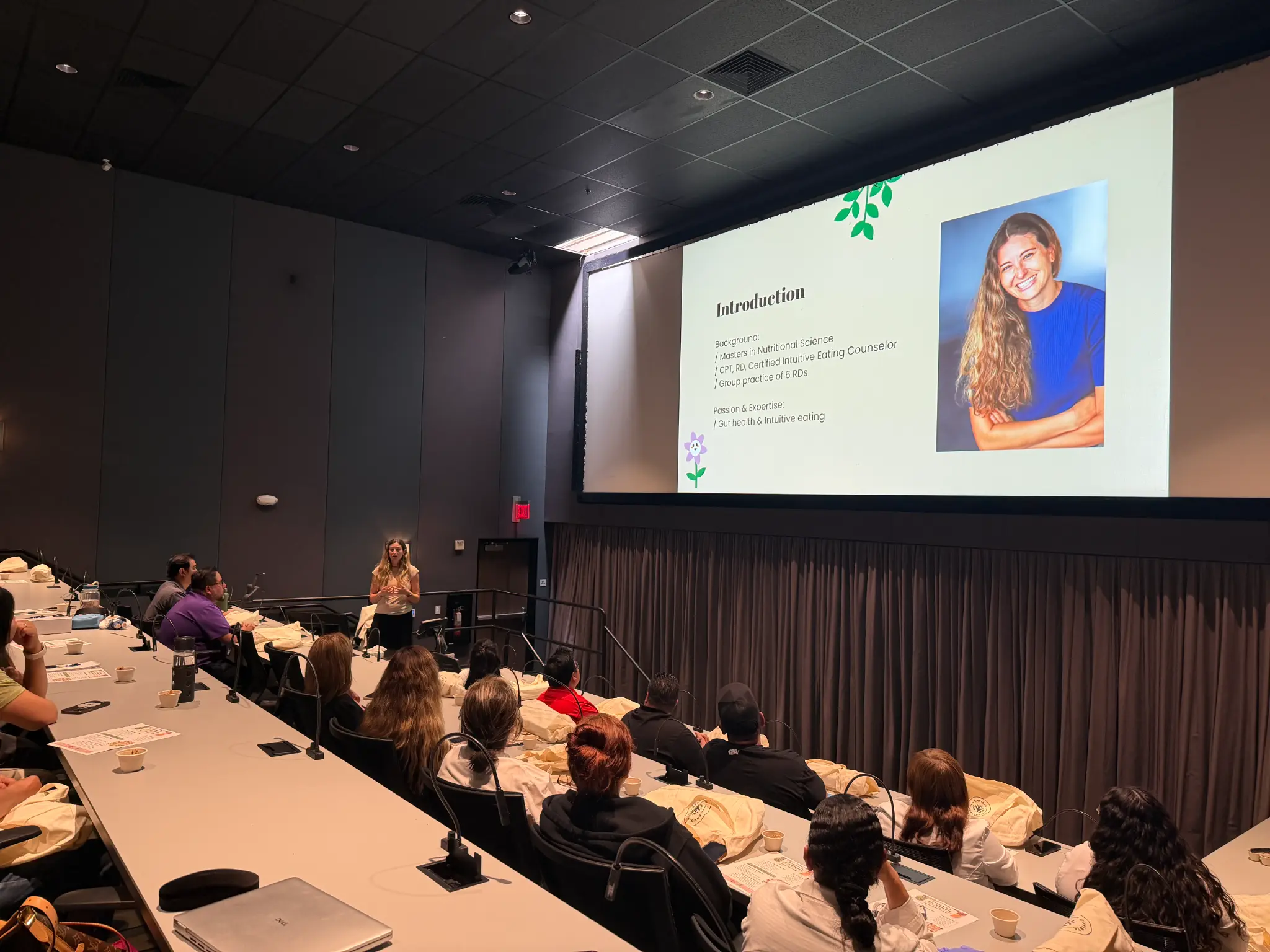 Jackie Hackett presenting to a corporate audience